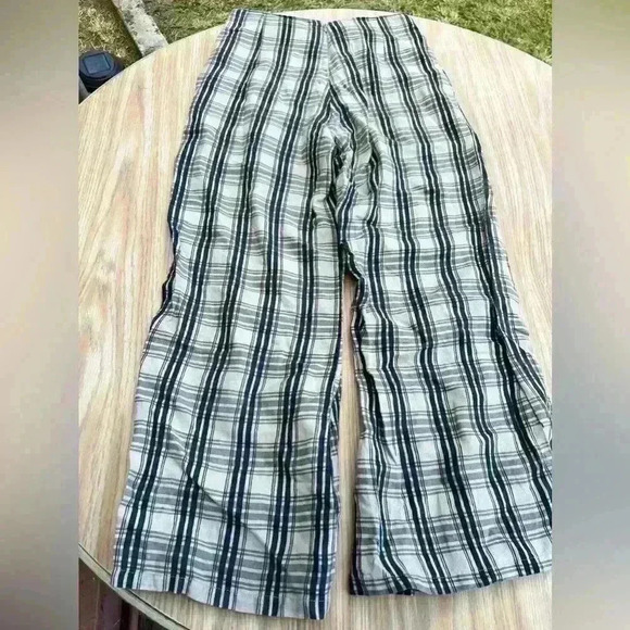 Faithful the Brand Plaid Pants Size 4 Brown Retro Y2K Wide Leg - Picture 3 of 5